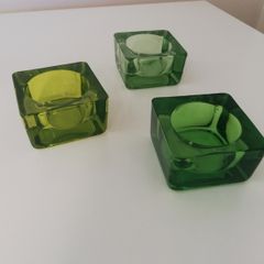 3 glass tea light holders from next