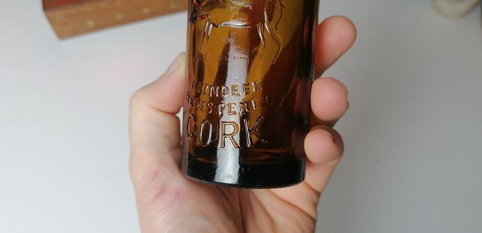 35 - Vintage Kiloh Beer Bottle Embossed Letters Brown Glass Cork
