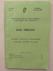 Dail Eireann Parliamentary Debates
