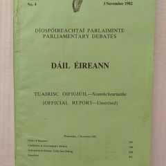 Dail Eireann Parliamentary Debates