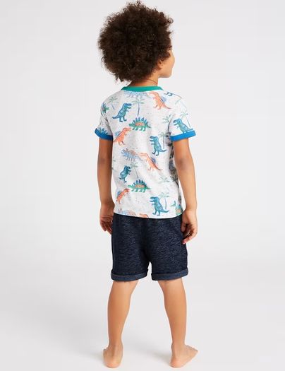 Two M&S dinosaur t-shirts 5-6y