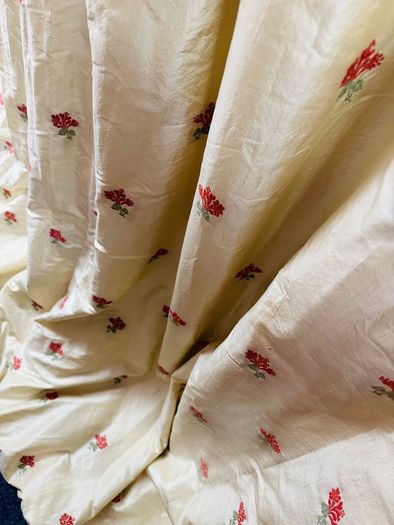 Very Large Stunning Single Silk Interlined Curtain 60"/153cm x 95"/241cm drop