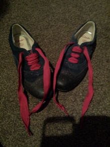Clarks blue suede brogues