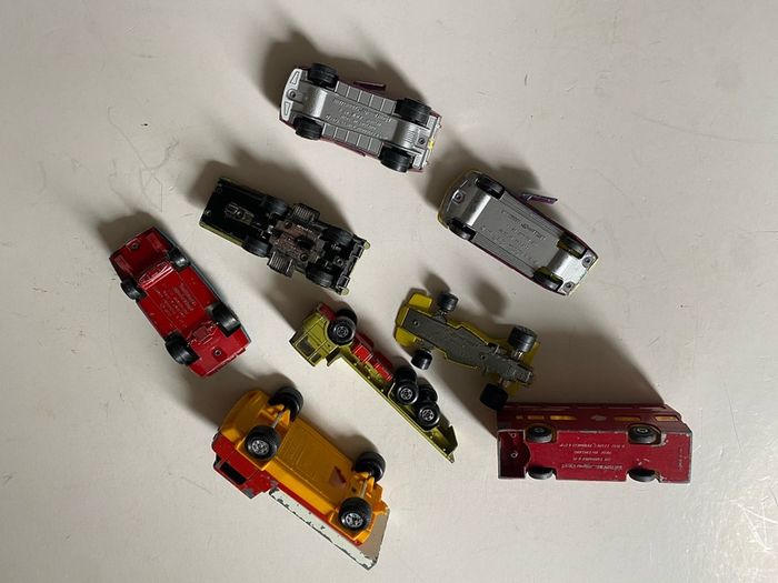 cars lot of 8 1970s Matchbox Superfast (Lesney, Made in England) diecast vehicles: