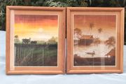 Pair of Wat Suan-Dok Temple original paintings