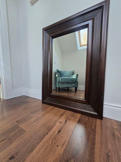 Dark wood mirror