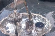 Silver plated cruet set with class, D18 post 8e