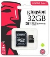 micro sd card class 10 Kingston Canvas Select 32GB Micro SD UHS-I Flash Card with Adapter