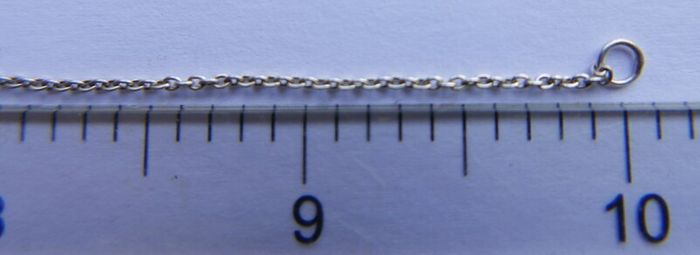 Vintage Sterling Silver925 Disc Charm Anklet Bracelet length 10" - 1,6g