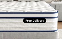 King Mattress, Memory Foam 7-Zone Pocket Spring hybrid Mattress 150x200x25cm, Medium Firm Feel for Pressure &amp; Back Pain Relief, Motion Isolation, Mattress In a Box
