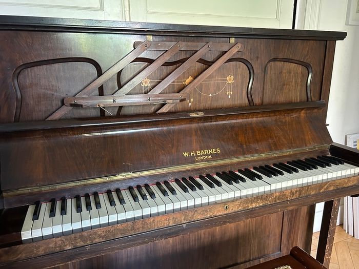 Upright piano and stool
