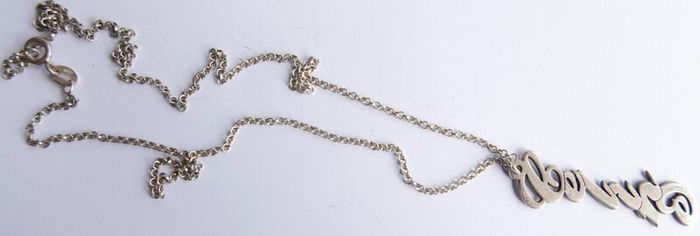 CELINE 925 Sterling Silver Name Necklace