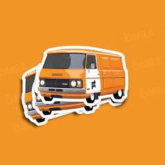 P&T Posts and Telegraph Dodge Van Glossy Stickers
