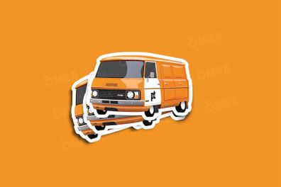 P&T Posts and Telegraph Dodge Van Glossy Stickers