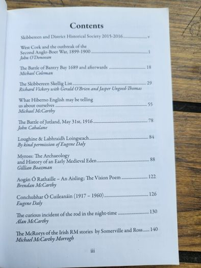 Skibbereen And District Historical  Society Journal Volume 12. 2016. First Edition Paperback In Good Condition.