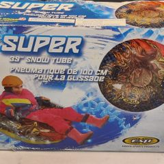 Kids Snow Tube- brand new - Super 39" Blue Swirl Design Snow Tube w/ Heavy Grab Handles - Brand new sealed box