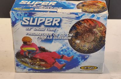 Kids Snow Tube- brand new - Super 39" Blue Swirl Design Snow Tube w/ Heavy Grab Handles - Brand new sealed box