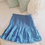 Blue Linen Skirt - Size L Image 5
