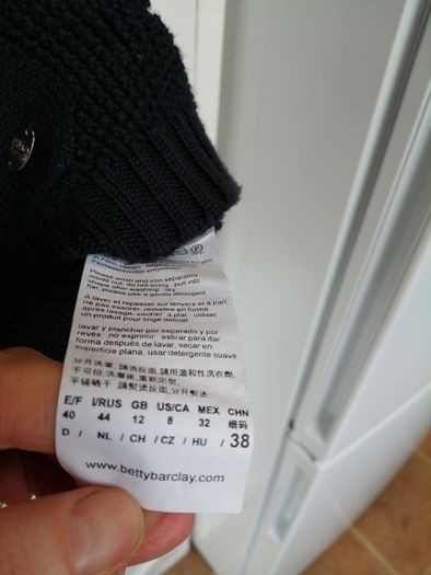 Betty Barclay Navy Cardigan/Jacket. S. S. Size 12