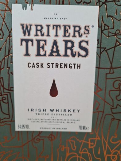 WRITERS TEARS cask strenght Irish whiskey Limited edition 2022 EMPTY BOX