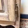 1900s French Bleached & Whitewashed Oak Bedside Table Image 7