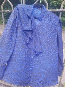 Vintage Louis Feraud animal print blouse (free post)