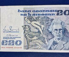 Ireland 1988 W.B. Yeats 20 pound banknote