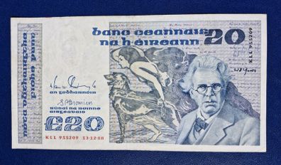 Ireland 1988 W.B. Yeats 20 pound banknote