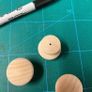 50pc Pilot Drilled Wooden Drawer Knobs 32mm Image 3