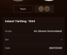 farthing coin 1944
