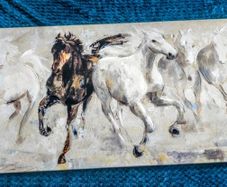Large horses painting on canvas