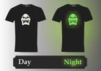 Skull Glow in the dark T-shirt tee top shirt