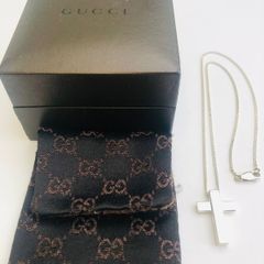 Genuine Gucci 925 Silver Cross Pendant & Chain