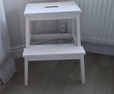 IKEA White Wooden 2 Step Ladder/Stool