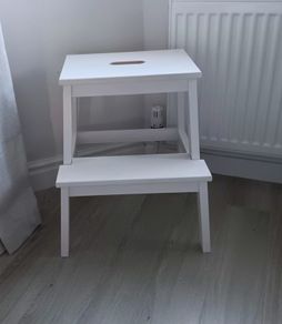 IKEA White Wooden 2 Step Ladder/Stool