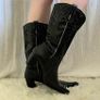 Women's Leather Cowboy Boots Image 5