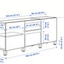 Storage Combination drawers IKEA BESTA  BJORKOVIKEN  - 8 Piece Matching Set - Oak and Black-Brown Image 7