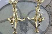 old brass  fire  dogs