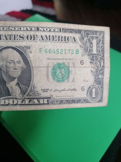 1963 Usa One Dollar Banknote