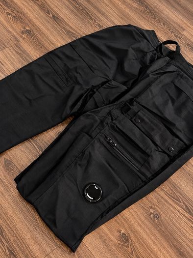 C P Company Black Cargo Joggers