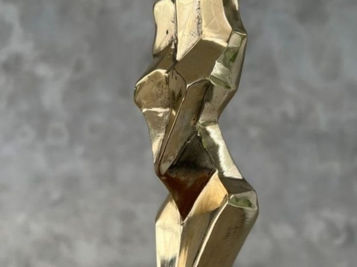 Cubist Lady - Polished Bronze