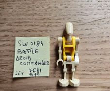 lego sw0184 battle droid commander, set 7681, 7670