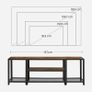 TV Shelf, Lowboard for TVs up to 65 Inches, TV Stand with 3 Levels, Open Storage Rack, Industrial Design, for Living Room, Vintage Brown/Black Image 5