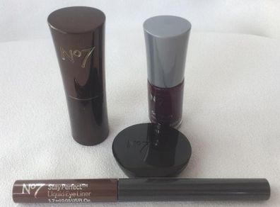 Brand New No.7 Liquid Eye Liner, Lipstick,Eye Shadow and Nail Polish