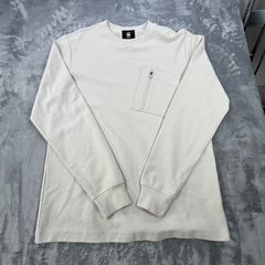 G-Star Raw Tweeter Pkt LS Sweatshirt Size M Cream - Waffle Knit
