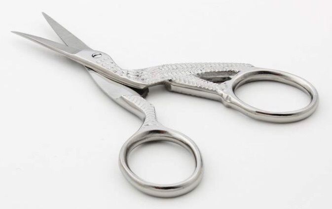 Stork Scissors, Embroidery Scissors, Sewing Scissors, Paper Craft Scissors, Stainless Steel Sharp Tip 3.5"-Inch