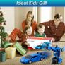 Remote Control Car, Transforming RC Car for Kids 2 in 1 Rechargeable Robot Racing, 1:18 RC Stunt Car with Flashing Lights and 360Rotation for Boys Image 3