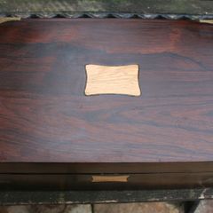 Antique Wooden Writing Box 19th century ,Brass fittings