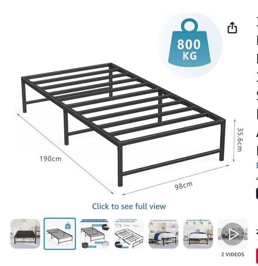 2 Full Bed Sets: Zinus SmartBase Frames