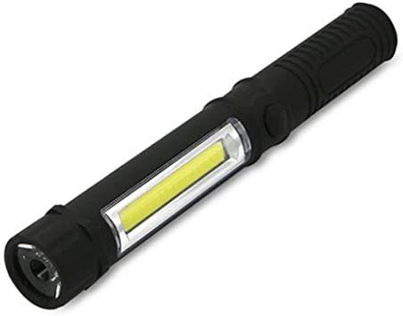 Multifunction Portable COB LED Mini Work Light Inspection Torch Magnetic Base and Clip Maintenance Pen Lamp AAA Battery